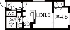 ブランシャールSAPPORO STATION WESTの間取り画像