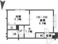 ルミエール平岸Bの間取り画像