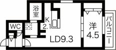 ブランシャールSH大通の間取り画像