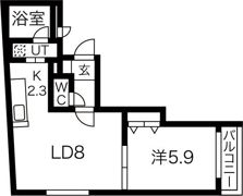 アヴェニール中島公園の間取り画像