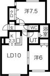 サンピラー菊水の間取り画像