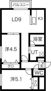 メゾン・ド・グランピエール栄通の間取り画像