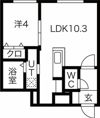 bluestar中島公園テラスの間取り画像