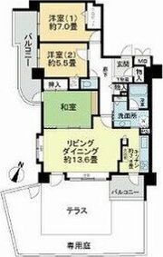 ライオンズマンション円山桜通りの間取り画像