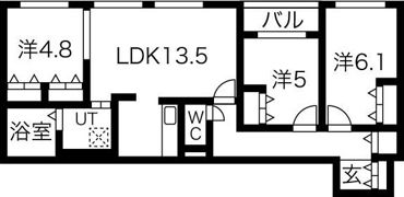 ZABO HILLS FUSHIMIの間取り画像