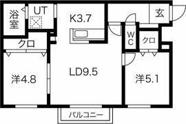 ROSE WOOD N12の間取り画像