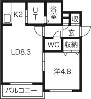 サンルーチェ山鼻の間取り画像
