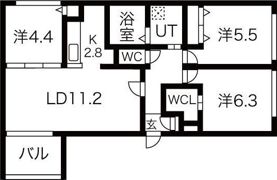 ボヌール手稲本町の間取り画像
