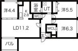 ボヌール手稲本町の間取り画像