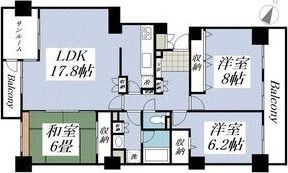 山鼻サンタウン三号館の間取り画像