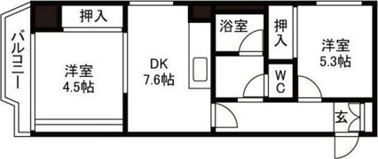 パシフィック北大前の間取り画像