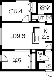 CLASSE月寒WEST（クラズ月寒ウエスト）の間取り画像