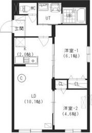 サンステージ二十四軒1-2の間取り画像