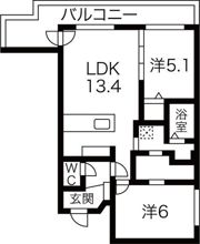 ASSE円山桜並木の間取り画像