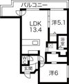 ASSE円山桜並木の間取り画像
