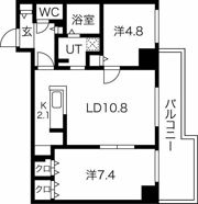 ブランシャールALAIN中島公園の間取り画像