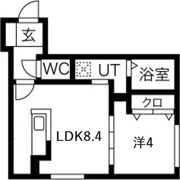 ぴあ南17条の間取り画像