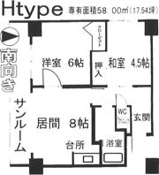 朝日レジデンスの間取り画像