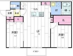 la clef東札幌の間取り画像