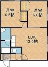 サウス南郷の間取り画像