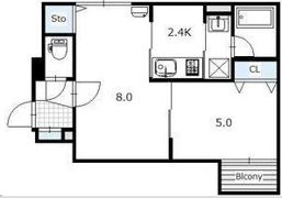 ルーヴェ本郷通9の間取り画像