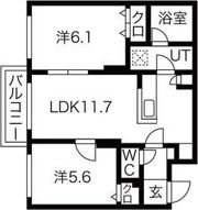 RITZ GRANDE 白石駅の間取り画像