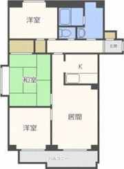 ルーブル大谷地の間取り画像