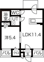 トレジャーキャッスル参番館の間取り画像