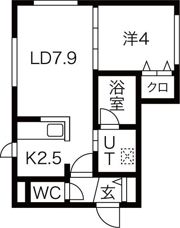 Encore菊水（アンコール菊水）の間取り画像
