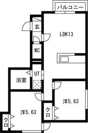 サンライズHTM IIIの間取り画像