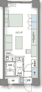 アルファコンフォート札幌＜家具家電付き食事付き＞の間取り画像