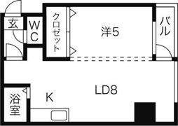 パークヒルズ中央411の間取り画像