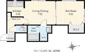 クレーゾしのろの間取り画像
