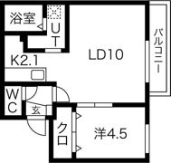 ル シェル発寒南の間取り画像