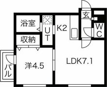 La・Bella（ラベーラ月寒）の間取り画像