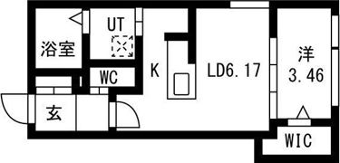 URBAN FLATS 中の島の間取り画像