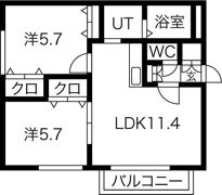 Cream琴似の間取り画像