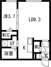 Victoire麻生（ヴィクトワール麻生）の間取り画像