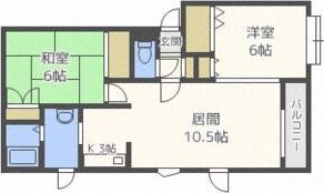 プルーデンス西岡IIの間取り画像