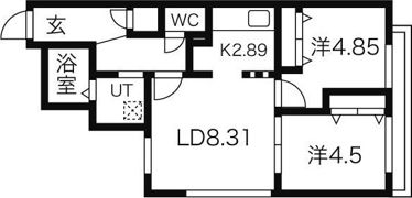 ブランノワールW18.exeの間取り画像