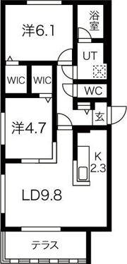 ブランシャール幌西の間取り画像