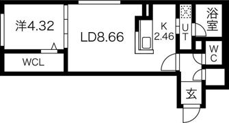 Enchante South6の間取り画像