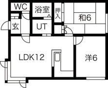 北45東7 一棟二戸建の間取り画像