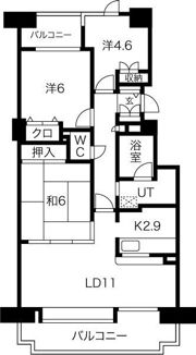 ダイアパレス北円山第3の間取り画像