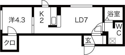 E-horizon北大前の間取り画像