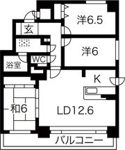 MANSION KURODA山鼻19条の間取り画像