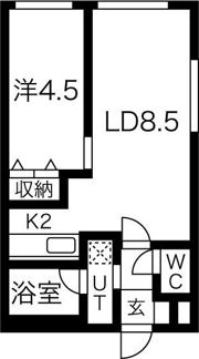 クレール南円山の間取り画像