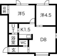 ライフコート西野Bの間取り画像