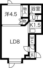 南郷北ゆーてぃの間取り画像