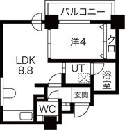 クラッセ山鼻の間取り画像